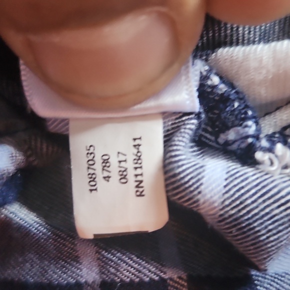 Lane Bryant Blue and White Casual Button Down Shirt - Picture 8 of 8